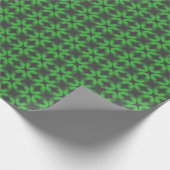 オーバルモダングリーンクリスマス ラッピングペーパー (角)