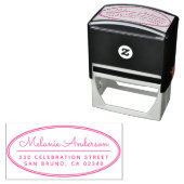 オーバルモダンフレームかわいいスクリプト名差出人住所 セルフインキングスタンプ (インサイチュ)