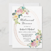 オーバルモダンフローラフレーム春リハーサルディナー 招待状 (正面)