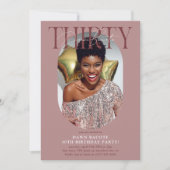 オーバルモダン写真&サイン30th Birthday 招待状 (正面)