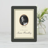 オーバル写真エリア3 伝統的な葬儀案内 招待状 (スタンド正面)