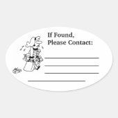 オーバル失ったステッカーが見つかった 楕円形シール (正面)