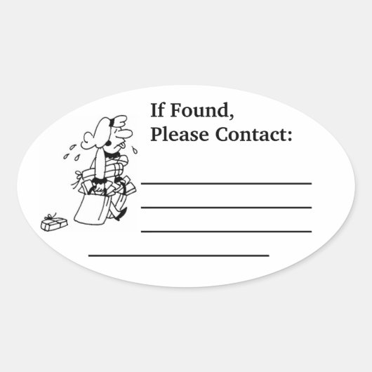 オーバル失ったステッカーが見つかった 楕円形シール (正面)