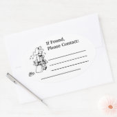 オーバル失ったステッカーが見つかった 楕円形シール (封筒)