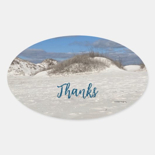 オーバル感謝していステッカー 楕円形シール (正面)