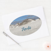 オーバル感謝していステッカー 楕円形シール (封筒)