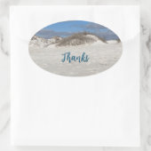 オーバル感謝していステッカー 楕円形シール (バッグ)