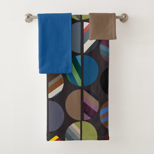 オーバル男らしストライプのハーフバスタオルセット バスタオルセット (インサイチュ)