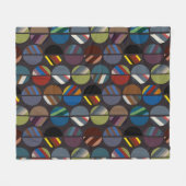 オーバル男らしストライプのハーフ フリースブランケット (正面(横))