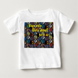 オーバル男らしストライプのハーフ ベビーTシャツ