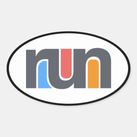 オーバル走カーのシール 楕円形シール (正面)