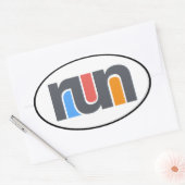 オーバル走カーのシール 楕円形シール (封筒)