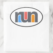 オーバル走カーのシール 楕円形シール (バッグ)