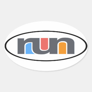 オーバル走カーのシール 楕円形シール