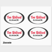 オーバル退職したステッカー 楕円形シール (シート)