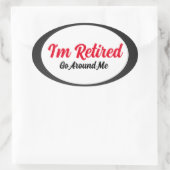 オーバル退職したステッカー 楕円形シール (バッグ)