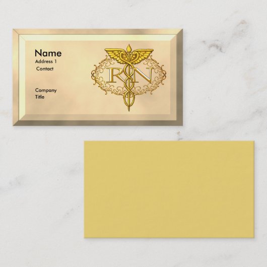 オーバル銅カスタムナースRN名刺 名刺 (正面/裏面)