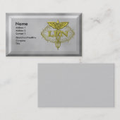 オーバル銅カドゥーセウスLPNナース 名刺 (正面/裏面)