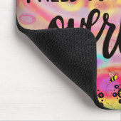 オーバーおもしろいティンカー引用文かわいらしフローラピンク マウスパッド (コーナー)