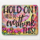 オーバーおもしろいティンカー引用文かわいらしフローラピンク マウスパッド (正面)