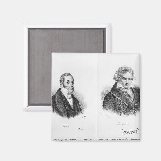 オーバーのエスプリとベートーベンのルートヴィヒ マグネット (正面/裏面)