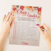 オーバーまたはアンダーシャワー秋パーティーゲームパック ノートパッド