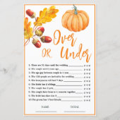 オーバーまたはアンダーパンプキン秋ブライダルゲーム (正面)