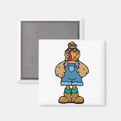 オーバーアおもしろいールの七面鳥 マグネット (正面/裏面)