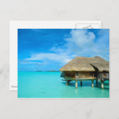 オーバーウォーターバンガローはがき ポストカード (正面/裏面)