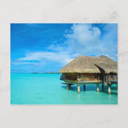 オーバーウォーターバンガローはがき ポストカード (正面)