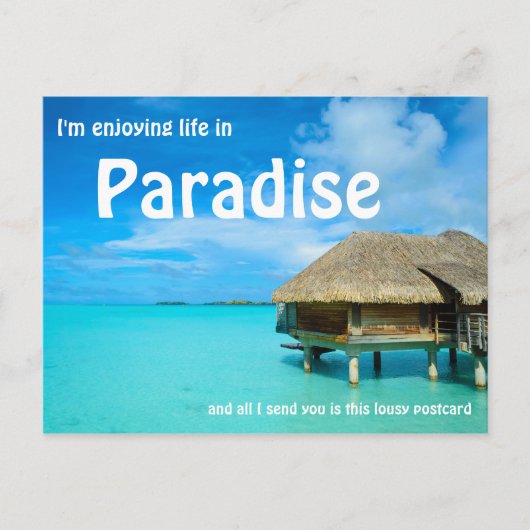 オーバーウォーターバンガローはがき ポストカード (正面)