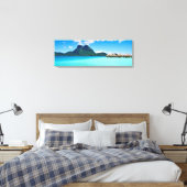 オーバーウォーターバンガローインボラボラ キャンバスプリント (インサイチュ (寝室))