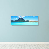 オーバーウォーターバンガローインボラボラ キャンバスプリント (インサイチュ (ウッドフロア))