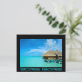 オーバーウォーターバンガローオンボラボラポストカード ポストカード (スタンド正面)