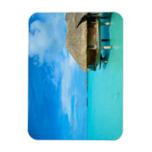 オーバーウォーターバンガローオンボラボラ長方形マグネット マグネット (縦)