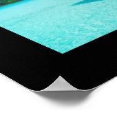 オーバーウォーターバンガローボラボラ文字ポスタープリント ポスター (角)