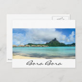オーバーウォーターリゾートオンボラボラパノ文字はがき ポストカード (正面/裏面)