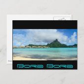 オーバーウォーターリゾートオンボラボラブラックパノラマカード ポストカード (正面/裏面)