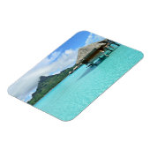 オーバーウォーターリゾートオンボラボラ長方形マグネット マグネット (左側)