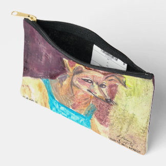 オーバーオールの犬ジギー アクセサリーポーチ