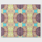 「オーバーオールの犬ジギー」水彩画 ラッピングペーパー (フラット)