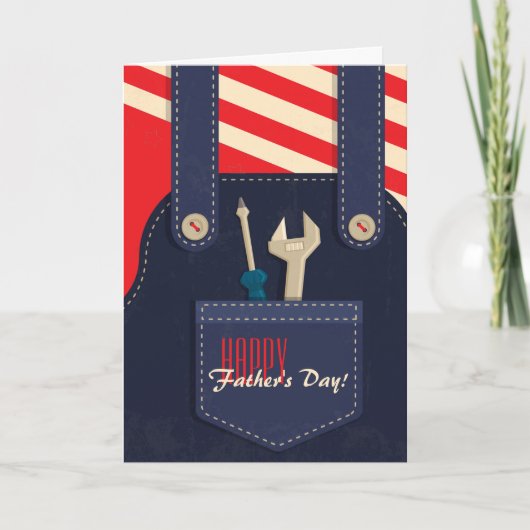 オーバーオールズレッドTシャツ招待状 カード (正面)