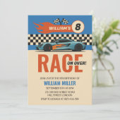 オーバーカーレースクールボーイズ誕生日 招待状 (スタンド正面)