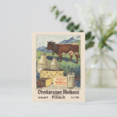オーバーケルンテン ミルクリー オーストリア ヴィンテージ ポスター 1930 ポストカード (スタンド正面)