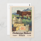 オーバーケルンテン ミルクリー オーストリア ヴィンテージ ポスター 1930 ポストカード (正面/裏面)