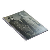 オーバーコートのダッパー兄弟RPPC B&W写真イメージ ノートブック (右側)
