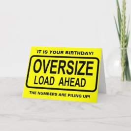オーバーサイズおもしろいロードの古い誕生日 カード