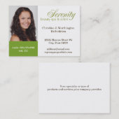 オーバーサイズのカスタムグリーンのヘッドショット会社のロゴ 名刺 (正面/裏面)