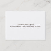 オーバーサイズのカスタムグリーンのヘッドショット会社のロゴ 名刺 (裏面)