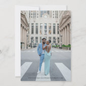 オーバーサイズのスクリプトスタイリッシュモノグラム結婚写真 招待状 (裏面)